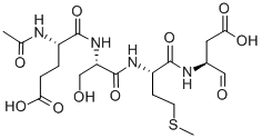 乙酰基-谷氨酰-丝氨酰-蛋氨酰-天冬氨醛 结构式