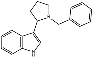 3-(1-Benzyl-2-pyrrolidinyl)-1H-indole 结构式