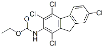 N-(1,3,4,7-Tetrachloro-9H-fluoren-2-yl)carbamic acid ethyl ester Struktur