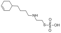 Ethanethiol, 2-(4-(cyclohexen-3-ylbutyl)amino)-, hydrogen sulfate (est er) 结构式