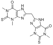 8,8'-Methylenebis[2,7-dihydro-1,3-dimethyl-2-thioxo-1H-purin-6(3H)-one] Structure