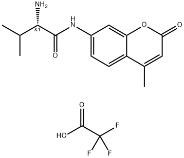 L-缬氨酸7-氨基-4-甲基香豆素三氟乙酸盐 结构式