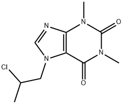 7-(2-クロロプロピル)-3,7-ジヒドロ-1,3-ジメチル-1H-プリン-2,6-ジオン 化学構造式