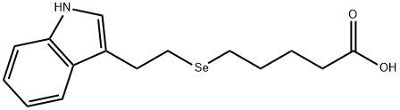 5-[[2-(1H-インドール-3-イル)エチル]セレノ]吉草酸 化学構造式