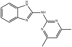 2-(4,6-Dimethyl-2-pyrimidinylamino)-1H-benzimidazole 结构式