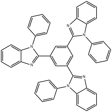 1,3,5-三(1-苯基-1H-苯并咪唑-2-基)苯, 192198-85-9, 结构式