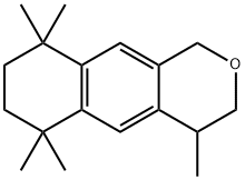 3,4,6,7,8,9-ヘキサヒドロ-4,6,6,9,9-ペンタメチル-1H-ナフト[2,3-c]ピラン 化学構造式