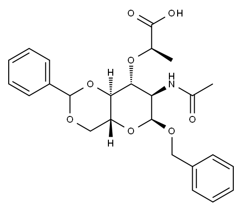 AC-ALPHA-BENZYL-4,6-O-BENZYLIDENE-MURAMIC ACID Structure
