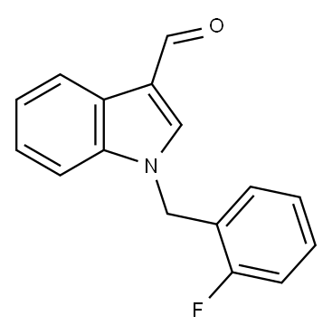 1-(2-氟-苄基)-1H-吲哚-3-甲醛, 192997-17-4, 结构式