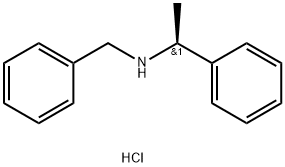 (S)-(-)-N-苄基-1-苯乙胺盐酸盐 结构式