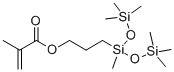 メタクリル酸3-[1,3,3,3-テトラメチル-1-(トリメチルシリルオキシ)プロパンジシロキサン-1-イル]プロピル 化学構造式