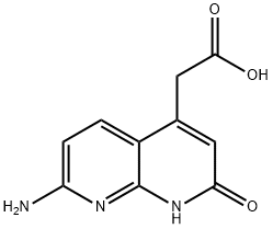 7-氨基-1,2-二氢-2-氧代-1,8-萘啶-4-乙酸 结构式