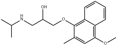 1-(Isopropylamino)-3-[(4-methoxy-2-methyl-1-naphtyl)oxy]-2-propanol 结构式