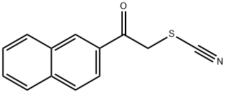 2-(チオシアナトアセチル)ナフタレン 化学構造式