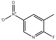 2-フルオロ-5-ニトロ-3-ピコリン 化学構造式