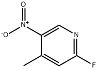 2-フルオロ-5-ニトロ-4-ピコリン 化学構造式