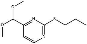 4-DIMETHOXYMETHYL-2-PROPYLSULFANYL-PYRIMIDINE Structure