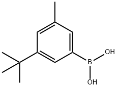 3-叔丁基-5-甲基苯基硼酸 结构式