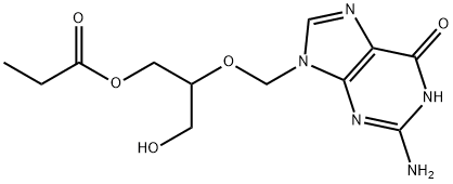 更昔洛韦单-O-丙酸酯, 194159-18-7, 结构式