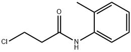 3-氯-N-(2-甲基苯基)丙酰胺 结构式