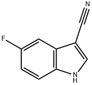 5-氟-1H-吲哚-3-甲腈 结构式