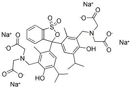 甲基百里香酚蓝(四钠盐), 1945-77-3, 结构式