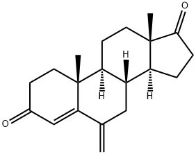 6-メチレンアンドロスタ-4-エン-3,17-ジオン 化学構造式