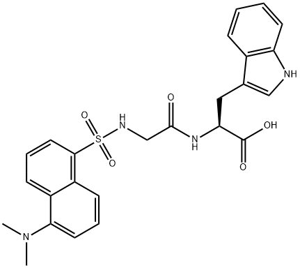 Nα-[N-[5-(ジメチルアミノ)-1-ナフタレニルスルホニル]グリシル]-L-トリプトファン 化学構造式