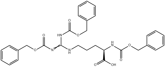 N-α,N-ω-,N-ω′-Tri-Z-D-arginine Struktur