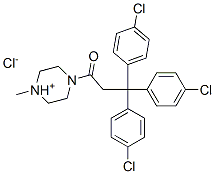 1-methyl-4-[3,3,3-tris(4-chlorophenyl)propionyl]piperazinium chloride Structure