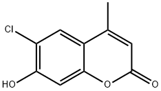 6-クロロ-7-ヒドロキシ-4-メチルクマリン 化学構造式