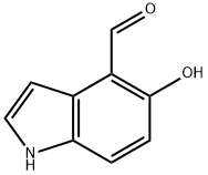 5-羟基-1H-吲哚-4-甲醛 结构式