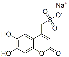 sodium 6,7-dihydroxy-2-oxo-2H-1-benzopyran-4-methylsulphonate 结构式