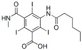 5-(Hexanoylamino)-3-(methylcarbamoyl)-2,4,6-triiodobenzoic acid Structure