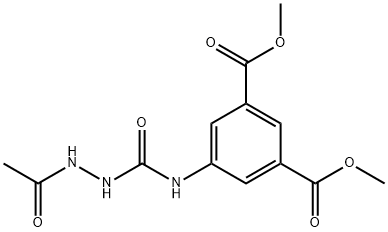 1-ACETYL-4-[3,5-BIS(METHOXYCARBONYL)PHENYL]-SEMICARBAZIDE 结构式