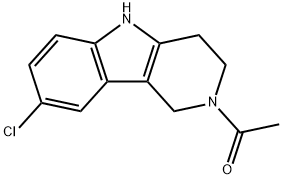 2-ACETYL-8-CHLORO-2,3,4,5-TETRAHYDRO-1H-PYRIDO[4,3-B]INDOLE 结构式