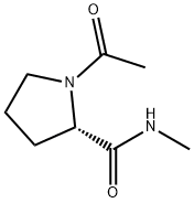 2-Pyrrolidinecarboxamide,1-acetyl-N-methyl-,(2S)-(9CI) 结构式