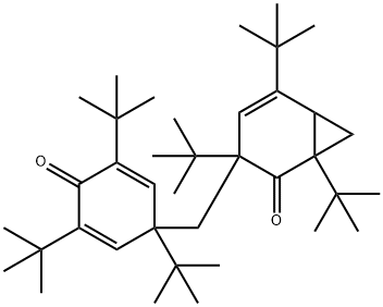 1,3,5-Tri-tert-butyl-3-[(1,3,5-tri-tert-butyl-4-oxo-2,5-cyclohexadien-1-yl)methyl]norcaran-4-en-2-one 结构式