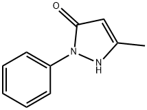 2,3-ジヒドロ-5-メチル-3-オキソ-2-フェニル-1H-ピラゾール 化学構造式