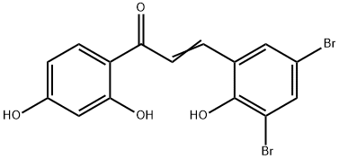 2-Propen-1-one, 3-(3,5-dibromo-2-hydroxyphenyl)-1-(2,4-dihydroxyphenyl )- 结构式