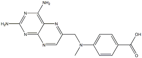 4-[N-(2,4-DIAMINO-6-PTERIDINYLMETHYL)-N-METHYLAMINO] BENZOIC ACID Struktur