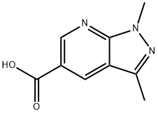 1,3-DIMETHYL-1H-PYRAZOLO[3,4-B]PYRIDINE-5-CARBOXYLIC ACID 结构式