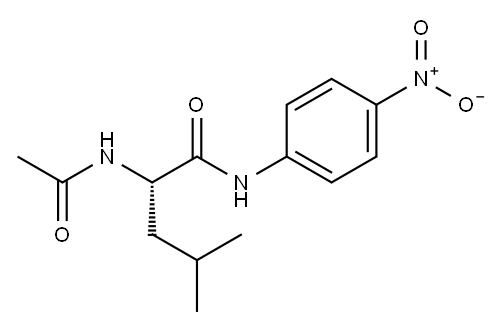 N-乙酰-L-亮氨酰对硝基苯胺, 19746-40-8, 结构式