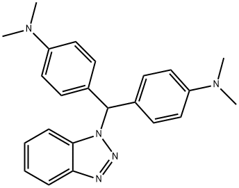 4-[benzotriazol-1-yl-(4-dimethylaminophenyl)methyl]-N,N-dimethyl-anili ne 结构式