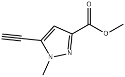 5-乙炔基-1-甲基-1H-吡唑-3-羧酸甲酯 结构式