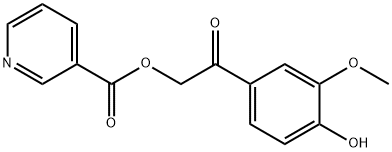 2-(4-hydroxy-3-methoxyphenyl)-2-oxoethyl nicotinate 结构式