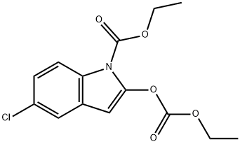 ethyl-5-chloro-2-[(ethoxycarbonyl)
oxy]-1H-indole-1-carboxylate Struktur