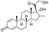 16Α-甲基孕甾-1,4-二烯-17Α,21-二醇-3,20-二酮 结构式