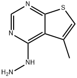 5-メチルチエノ[2,3-D]ピリミジン-4-ヒドラジン 化学構造式