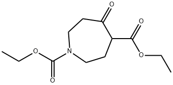 5-氧代氮杂环庚烷-1,4-二甲酸二乙酯 结构式
